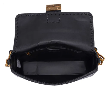 Bolsa Preta Floater Transversal Pequena Santa Lolla
